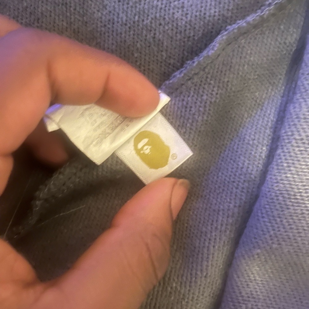 A Bathing Ape Gray Knit Sweater